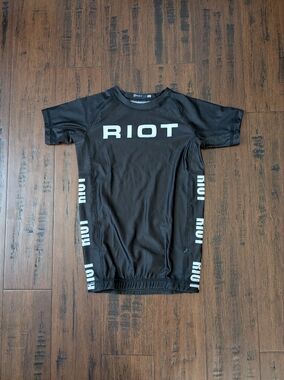 RIOT Black Athletic Logo Tee